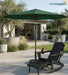 Patiokingdom 10FT Patio Umbrella with Push Button Tilt and Crank, Outdoor Market Umbrella with 8 Fiberglass Ribs, UV Protection Table Umbrella for Pool,Backyard,Garden,Deck