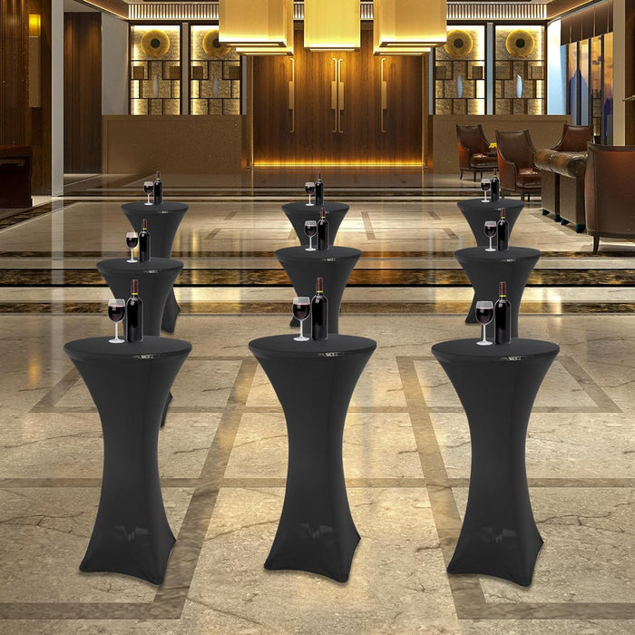 24Inch Folding Pub Table With Black HeightAdjustable