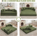 Corduroy Green 79 Inches InterchangeablePlus Sofa Bed