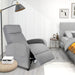 Recliner Chair Single Sofa with Footrest and Massage, Gray