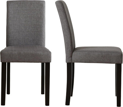 Set of 2 Modern Fabric Upholstered Dining Chairs Elegant Design Dining Room Chairs (Gray Set of 2)