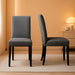 Set of 2 Modern Fabric Upholstered Dining Chairs Elegant Design Dining Room Chairs (Gray Set of 2)