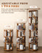 Walnut ThreeSixty Degree Rotating Bookcase On Wheels