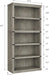 5 Tier Book Shelf, Farmhouse Book Case, 67.4 in Tall Shelf with Storage, Wooden Bookshelves for Living Room, Home Office-Grey