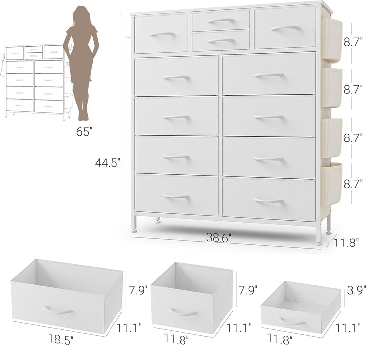 White Dresser with 12 Drawers