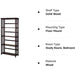 Espresso 5-Shelf Mission Bookcase