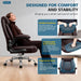 Office Chair, Ergonomic High Back Home Office Desk Chair, Big and Tall Breathable Leather Office Chair with Lumbar Support Flip-Up Armrests, Computer Gaming Chair with Rocking Function