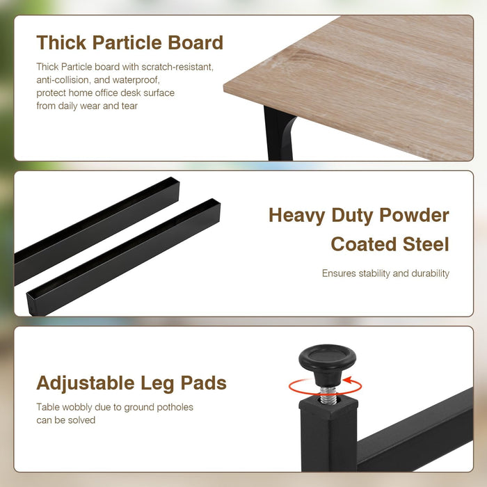 39 Inches Computer Desk, Modern Simple Style Desk for Home Office, Study Student Writing Desk,Nature