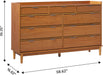 Blythe Nine-Drawer Tray-Top Dresser 60-Inch Caramel