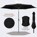 10 Ft Patio Umbrella Outdoor with Push Button Tilt, Black