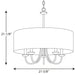 - Five Light Chandelier - Drum Shade 5-Light Chandelier In