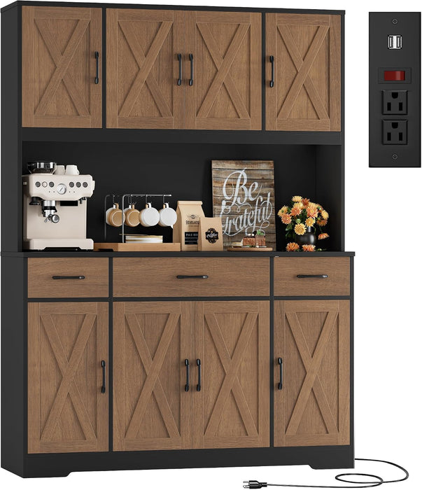 55InchPantryCabinetWithIntegratedUsbChargingDockSystem