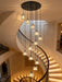 Matte Black Crystal Pendant Chandelier Lighting Fixture