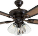 Glenmont, 52 Inch Farmhouse LED Ceiling Fan with Light, Pull Chain, Three Mounting Options, Dual Finish Blades, Reversible Motor - 40278-01 (Oil-Rubbed Bronze)