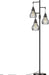 Dimmable Floor Lamp, 3 X 800LM LED Edison Bulbs Included, Farmhouse Industrial Floor Lamp Standing Tree Lamp with Elegant Cage Tall Lamps for Living Room Bedroom Office - Black