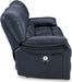 Leesworth Modern Power Reclining Sofa with USB Charging Ports, Blue