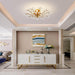Crystal Chandelier 31in Diameter Brushed Gold Finish