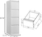 4 Drawer File Cabinet with Lock Steel Vertical Filing Cabinet