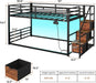 Black Premium SpaceSaving Functionality Twin Bunk Bed