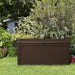 Outdoor Storage Deck Box, for Patio, Backyard & Garden, Borneo, 110 Gallon, Brown - Lockable, Organizing, and Waterproof Plastic Container Bench
