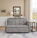 57Inch Convertible Sofa Bed With USBChargingPorts Grey