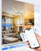 72 Inch Industrial Style Brushed Nickel Ceiling Fan