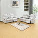 Microfiber Living Room Furniture Set Reclining Sofa Set Loveseat Furniture Sets in Living Room Sofa Recliners (Sofa+Loveseat, Grey)