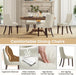 Wooden Dining Chairs Set of 4, Upholstered Kitchen & Dining Room Chairs with Solid Wood Legs Curved Backrest Farmhouse Accent Chair for Dining/Kitchen/Living Room, Beige