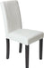 Urban Style Solid Wood Leatherette Padded Parson Chair, Off-White, Set of 2