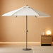 CROWN SHADES 9 Ft Patio Umbrella with Auto-Tilt & Olefin Fabric - Patented 45°Edge Connection Wind Resistant Outdoor Umbrella for Table, Pool, Beach, Effortless Crank System