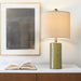 Industrial Green Ceramic Nightstand Table Lamp Modern