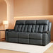 Power Reclining Sofa, 3-Seater Reclining Couch with Massage & Heat, Drop-Down Table, USB & Type-C Charging Ports, Cup Holders, Dutch Velvet, RV & Living Room Reclining Seating