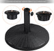 9FT Patio Umbrella with 22Lb Umbrella Base Included, Outdoor Market Umbrella with Push Button Tilt, Crank and Sturdy Ribs, Outdoor Yard Sun Shade W/Stand Heavy Duty