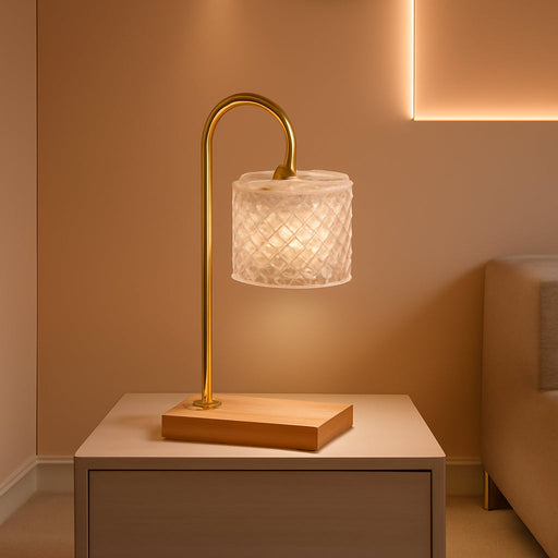 Candle Warmer Lamp, Candle Lamp Wax Warmer, Timer & Dimmer 7-Levels, Fits Cup Jar Candle, Top Melting, Crystal Heater Lamp for Scented Wax, Elegant Home Decor, Clear Glass