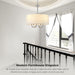 Brushed Nickel Drum Chandelier 16-Inch Linen Shade