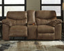 Brown Faux Leather Recliner Loveseat