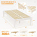 Twin Platform Bed Frame - 16" Wood Mattress Foundation Base, White