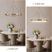Modern Gold Ring Pendant Light 24Inch Faceted Geometric Chandelier
