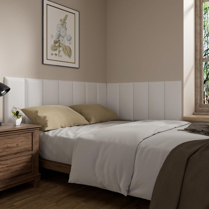 Headboards Wall Panel for Full, Queen and King - Self-Adhesive 3D Upholstered Panel for Bedroom/Living Room (12 Pieces 9.84 in X 23.6 In)