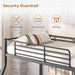 Sogesleep Bunk Beds Twin over Full Size, More Sturdy Heavy Duty Metal Bunk Bed with Angled Ladder for Teens and Adults, Used for Spaces-Saving, Apartment or Dorm, Noise Free & Easy Assembly, Black