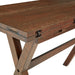 Mckayla Flip-Top Expanding Desk to Dining Table, Distressed Brown Finish