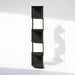 Basic Book Shelf, 5-Tier Bookshelf, Bookcase with Zigzag Corner Shelf, 14.2 X 14.2 X 71.2, for Living Room, Bedroom, Home Office, Espresso/Black
