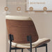BV Mid Century Dining Chairs Set of 4, PU Leather Bentwood, Beige