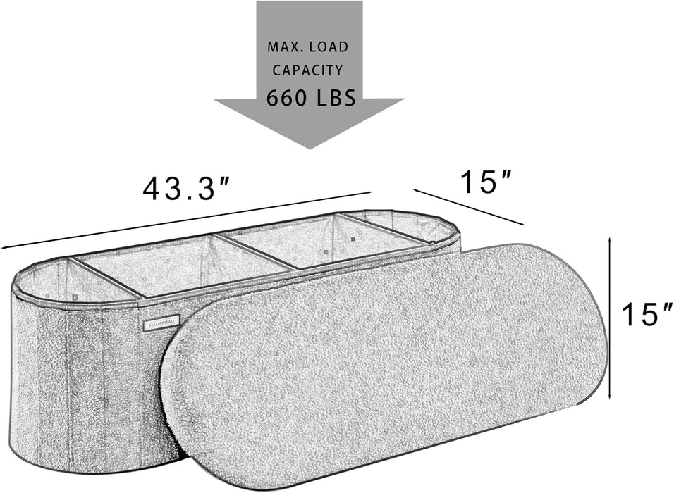 Ottoman with Storage, Sherpa Folding Storage Bench Foot Rest, Modern Upholstered Seat for Living Room, Entryway, Bedroom, Oval Green