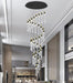 16 Foot High Ceiling Chandeliers for Living Room Entryway 32 Lights LED Lights Pendant Lighting with Dimmable Light Modern Crystal Ceiling Lights Dining Room Foyer Front Door Light