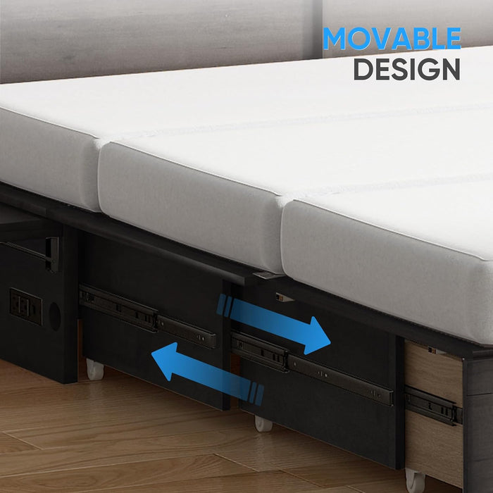 Queen Murphy Bed Cabinet SolidWood Mattress Included