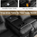 Loveseat Recliner Sofa with Massage and Heat, Power Reclining Loveseat Sofa RV Couch with Console, Home Theater Seating with LED Lights, Bluetooth Speakers, USB, Outlets, Faux Leather, Black