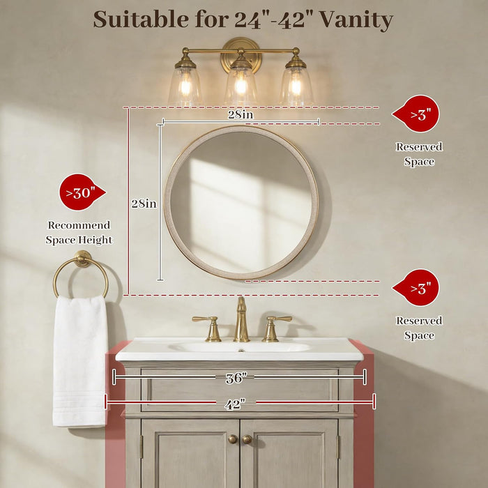round Mirror 28 Inch,Linen-Texture Circle Wall Mirror for Bathroom, Bedroom, Entryway, Living Room