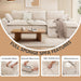 Beige 103Inch Boneless Cloudlike Modular Sectional Sofa