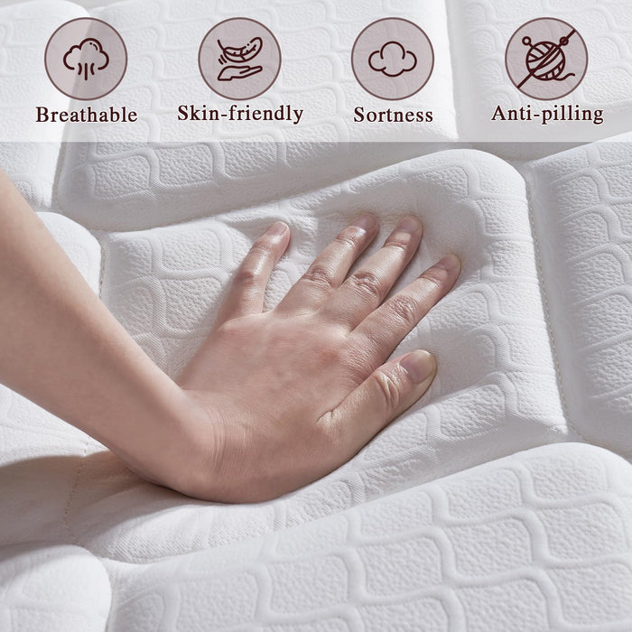 Queen Mattress, 12 Inch Hybrid Queen Size Mattress in a Box